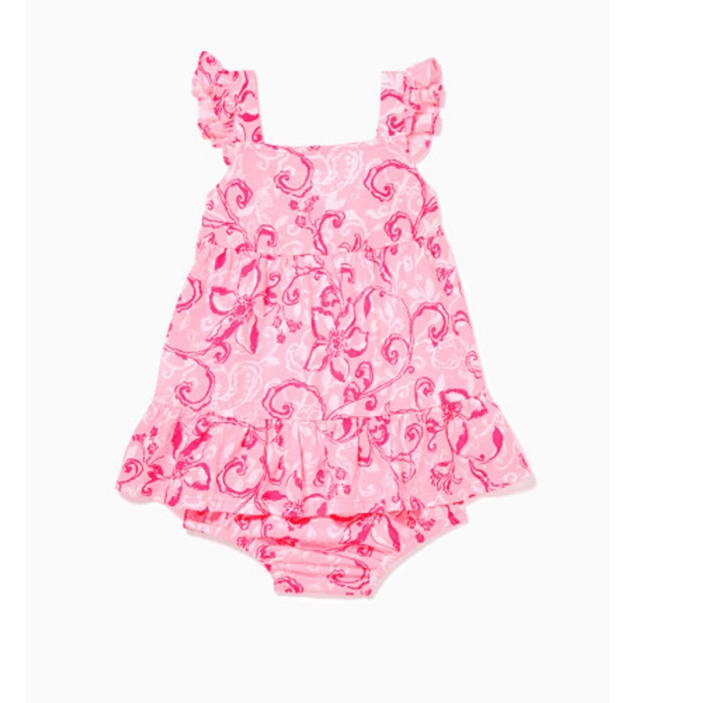 💖Lilly P💖 EUC Charlize Infant Dress 18-24m. Conch Shell Pink. Adorable!